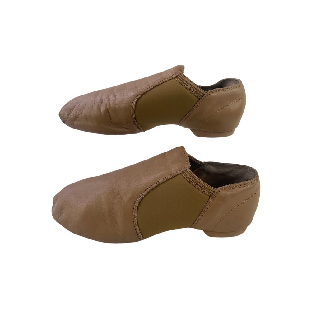 Balera Slip On Jazz Dance Shoe Girls Leather Size 4.5 Hazelnut Tan Style B80
